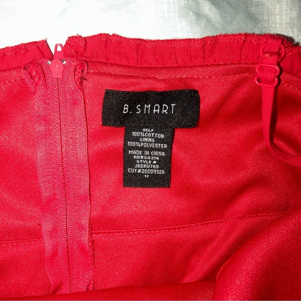 B.Smart Red Flowy Mini Babydoll Dress - Picture 4 of 5